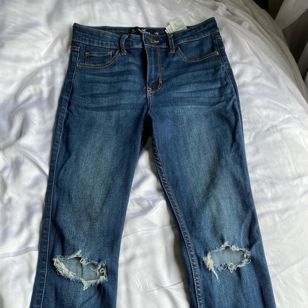 Navy blue hollister jeans